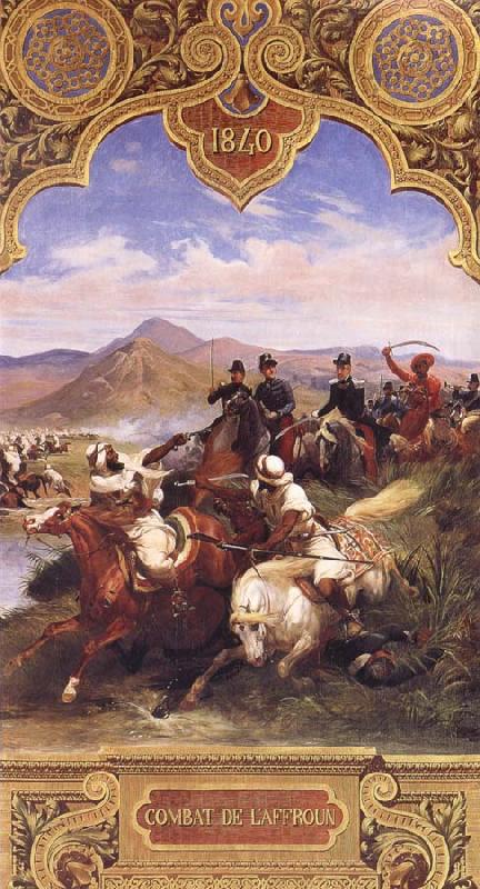 Horace Vernet The Battle Below the hills of Affroun Spain oil painting art